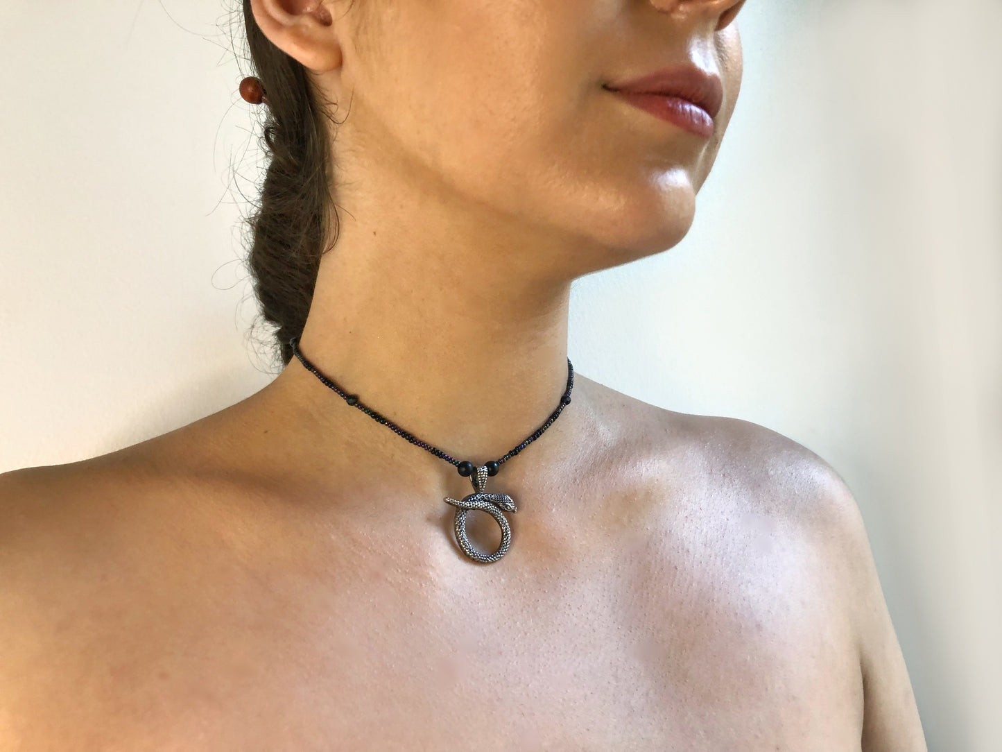 Snake Choker Silver