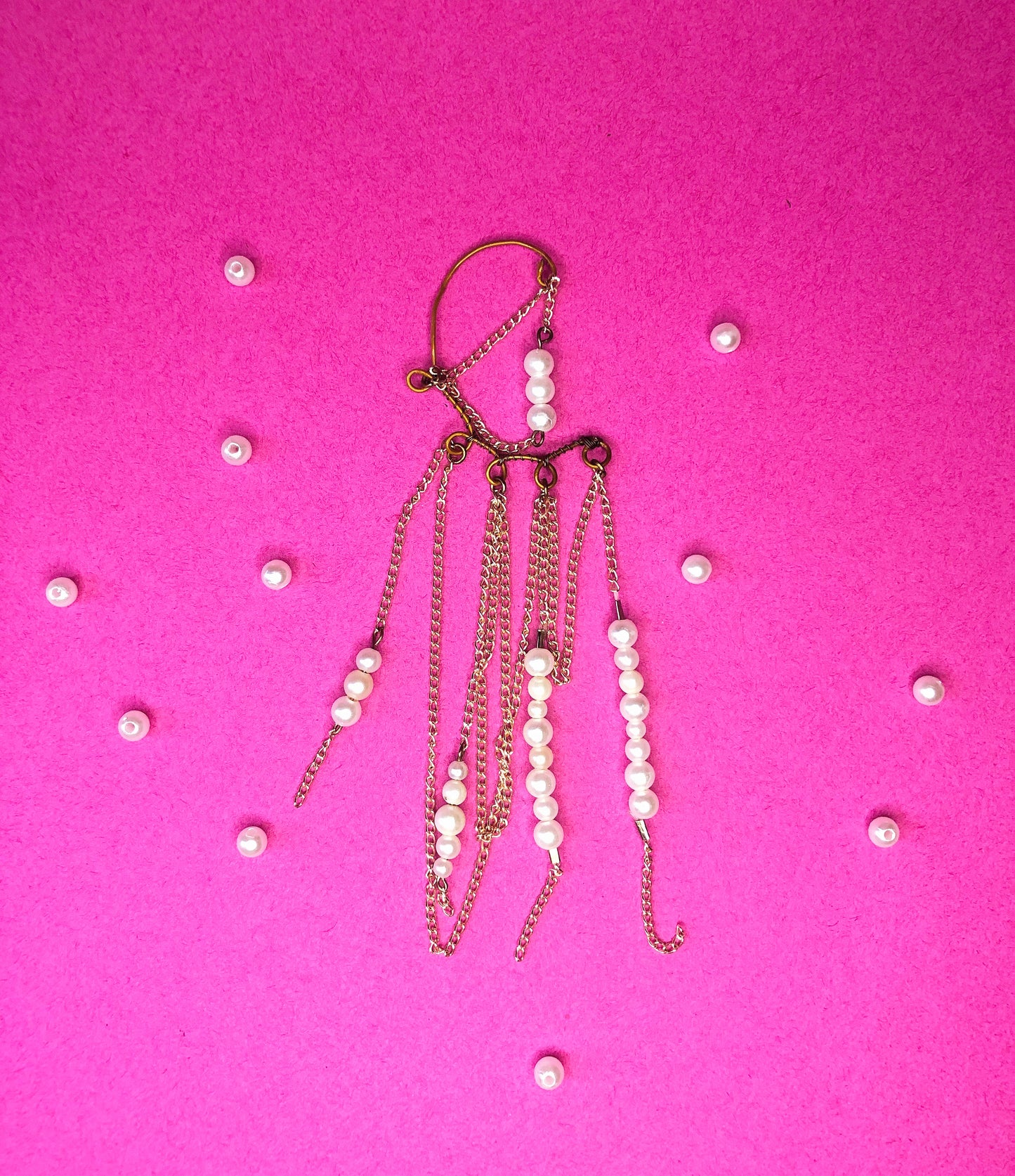 Pearl Fall Ear Wrap - One side